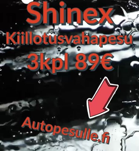 Tarjous! Shinex Kiillotusvahapesu 3kpl Henkilöauto
